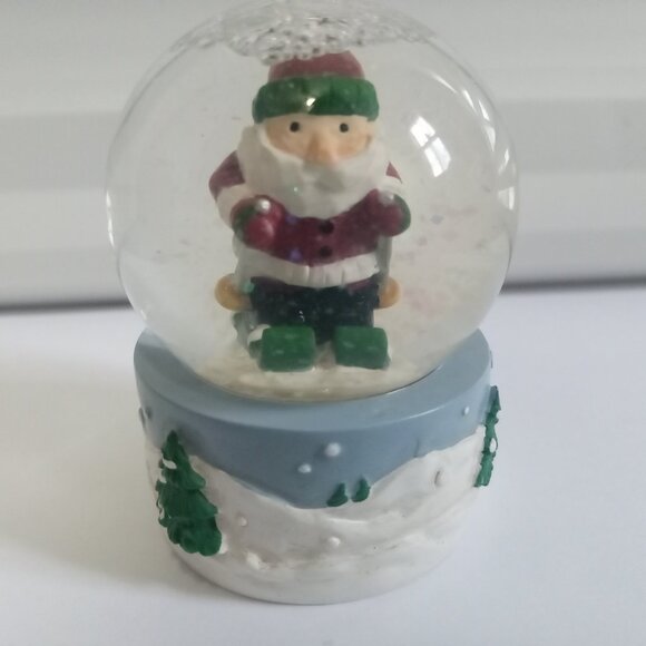 Sledding Santa Snowglobe Mini Christmas Holiday Gift Snowglobe - Picture 7 of 10